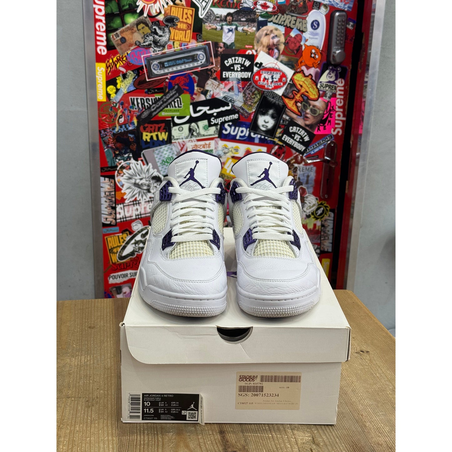 Jordan 4 Retro Metallic Purple UK 9