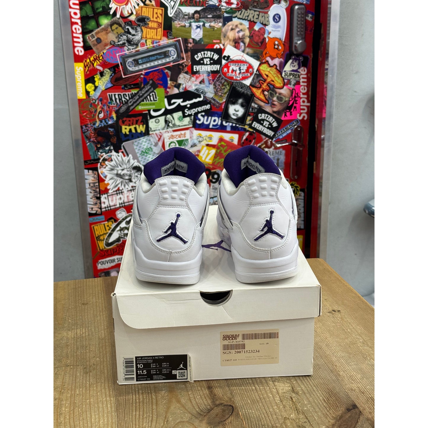 Jordan 4 Retro Metallic Purple UK 9