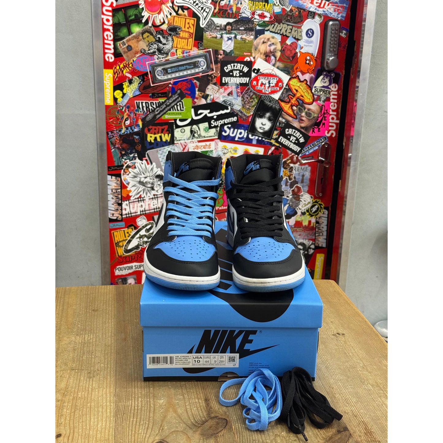 Jordan 1 Retro High OG UNC Toe UK 9
