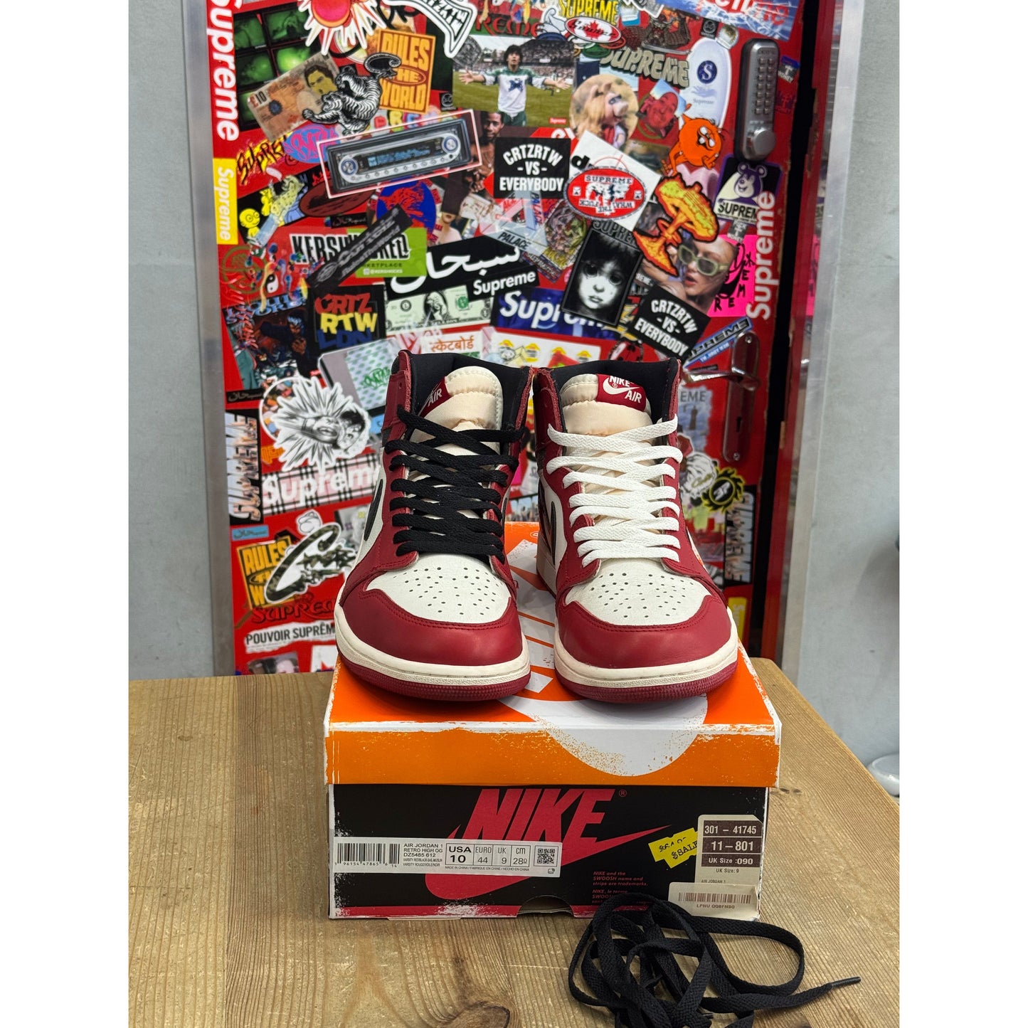 Jordan 1 Retro High OG Chicago Lost and Found UK 9.