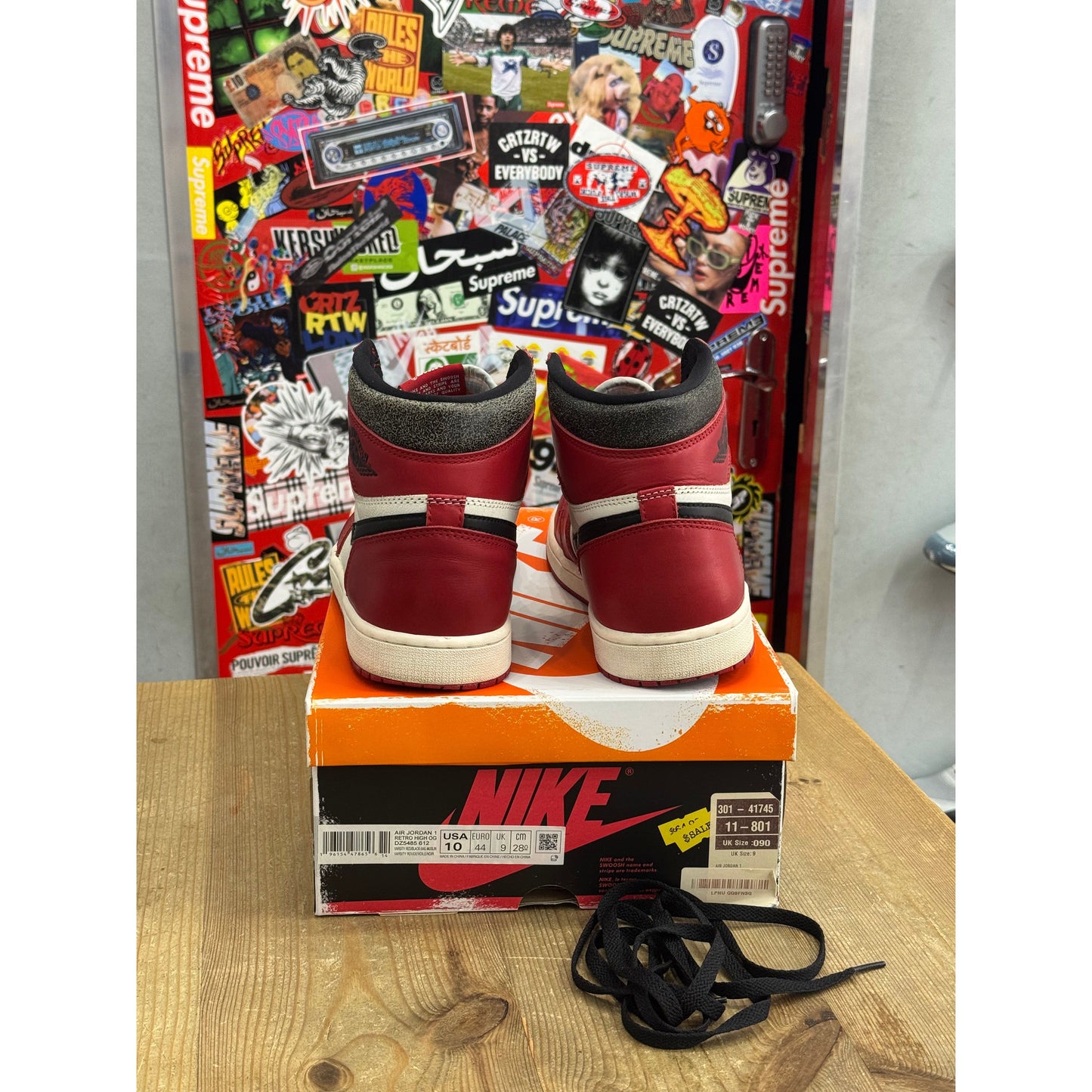 Jordan 1 Retro High OG Chicago Lost and Found UK 9.