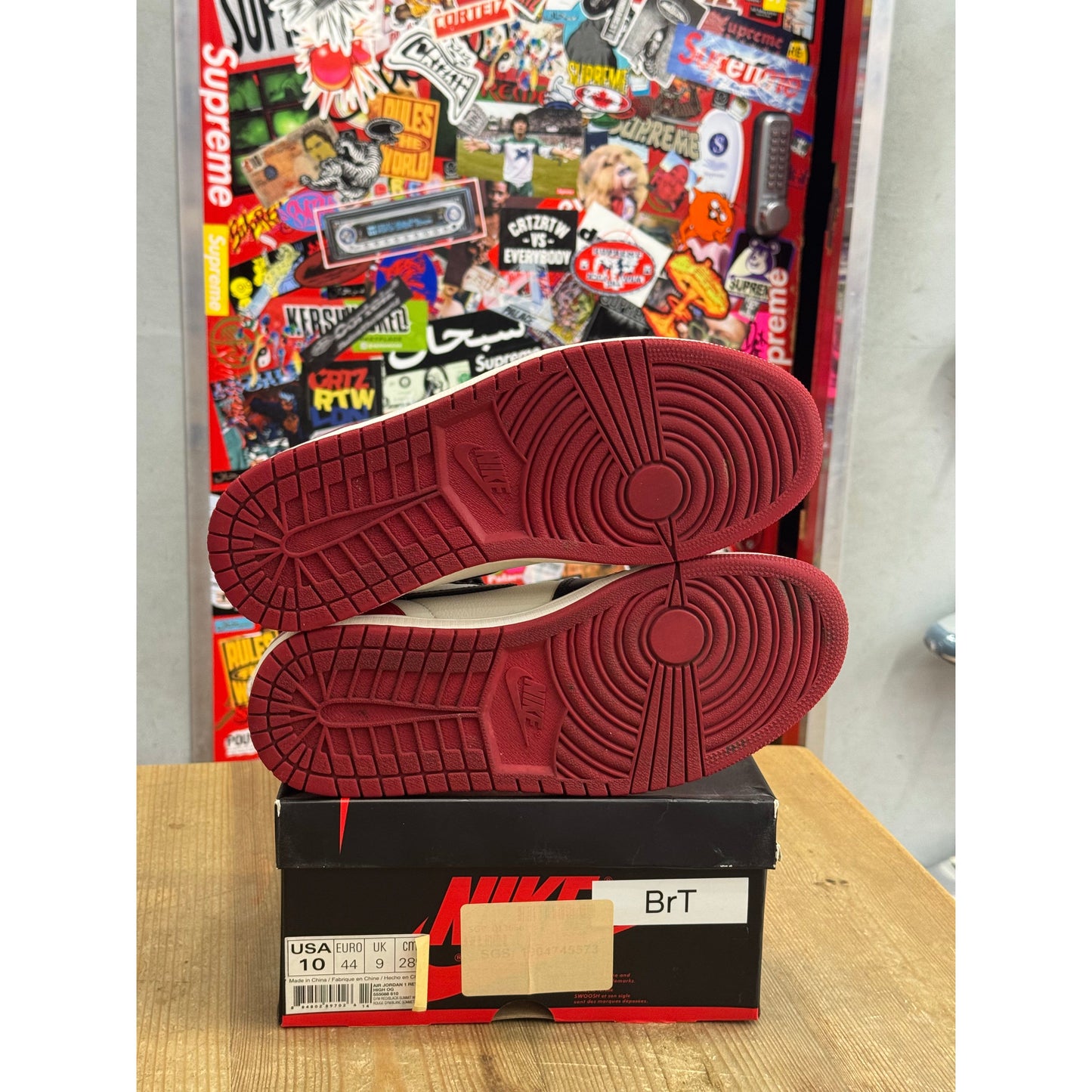 Jordan 1 Retro High Bred Toe UK 9