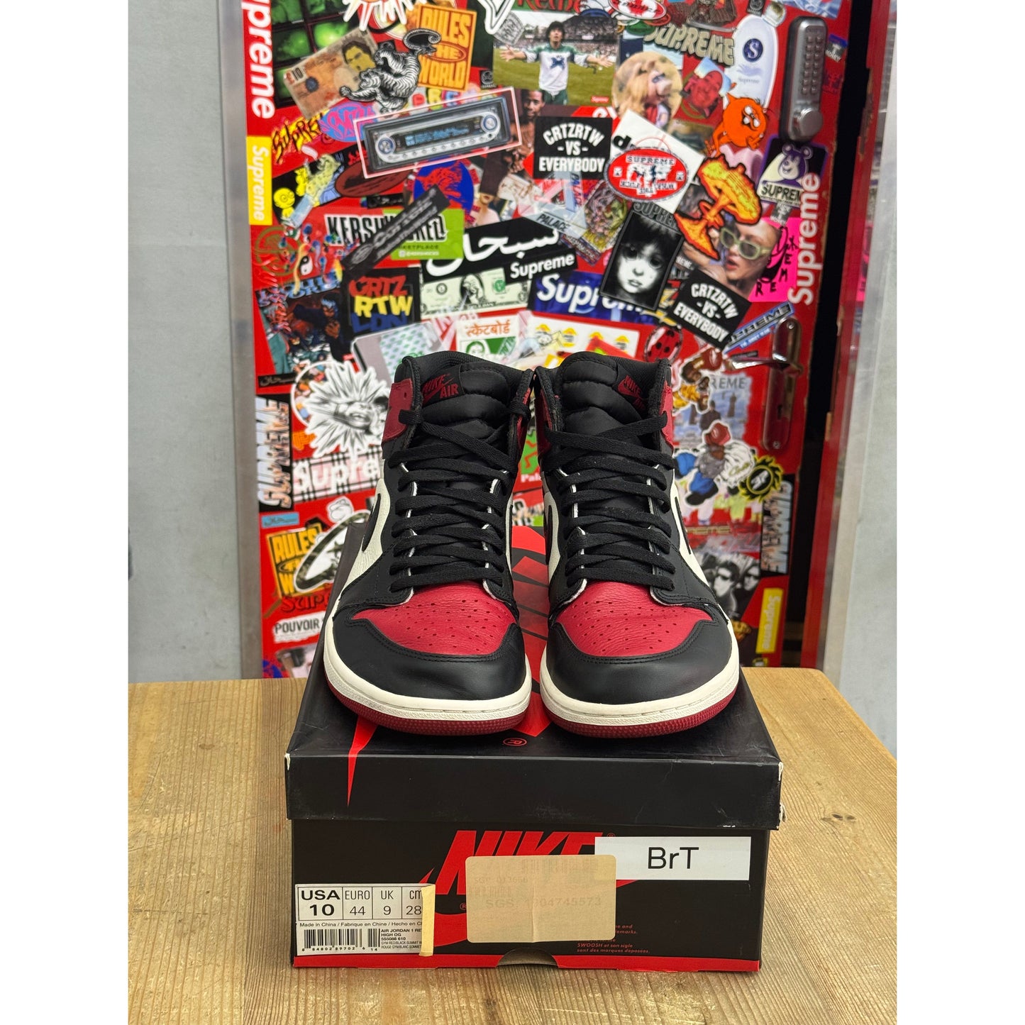 Jordan 1 Retro High Bred Toe UK 9
