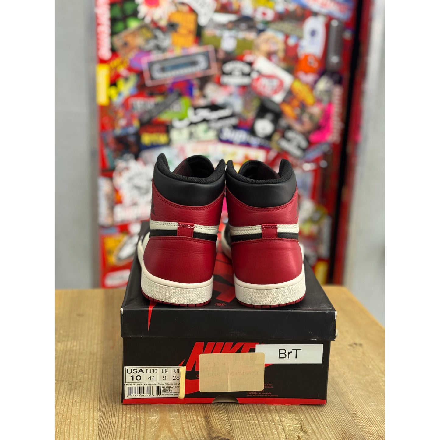 Jordan 1 Retro High Bred Toe UK 9