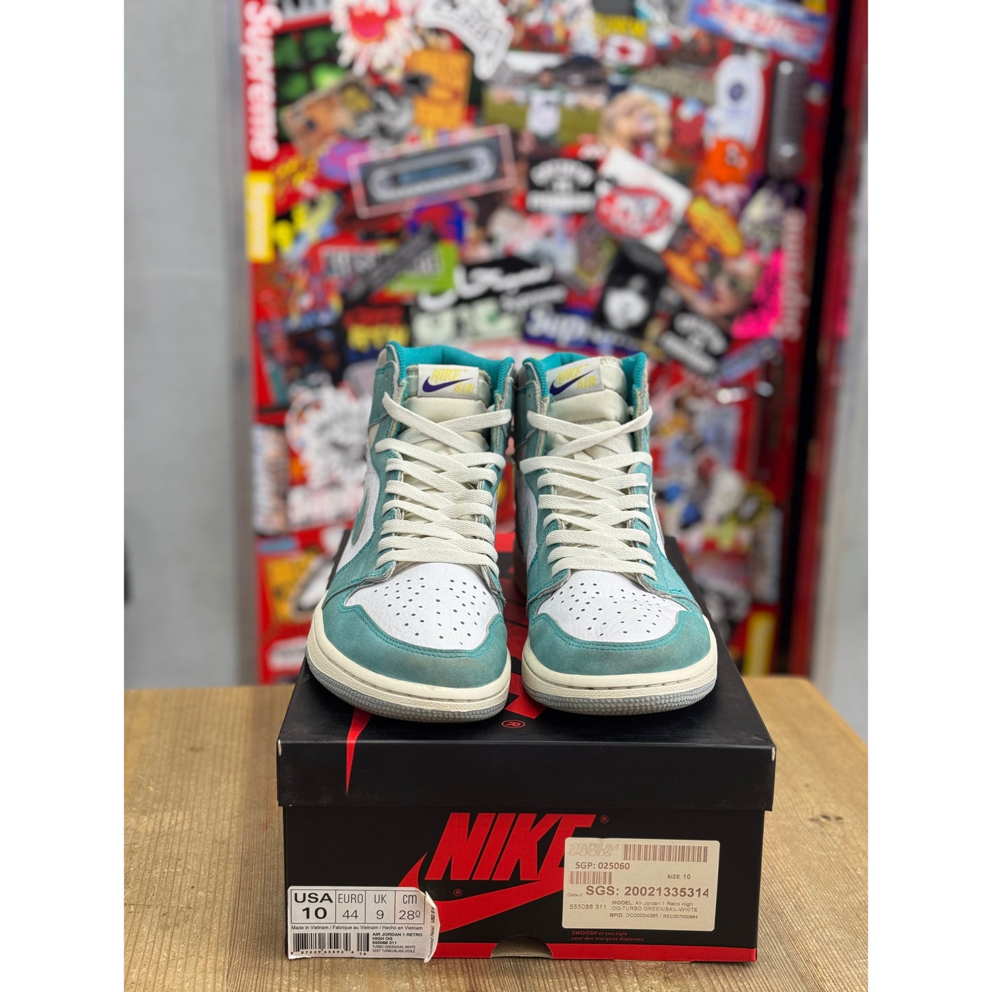 Jordan 1 Retro High Turbo Green UK 9