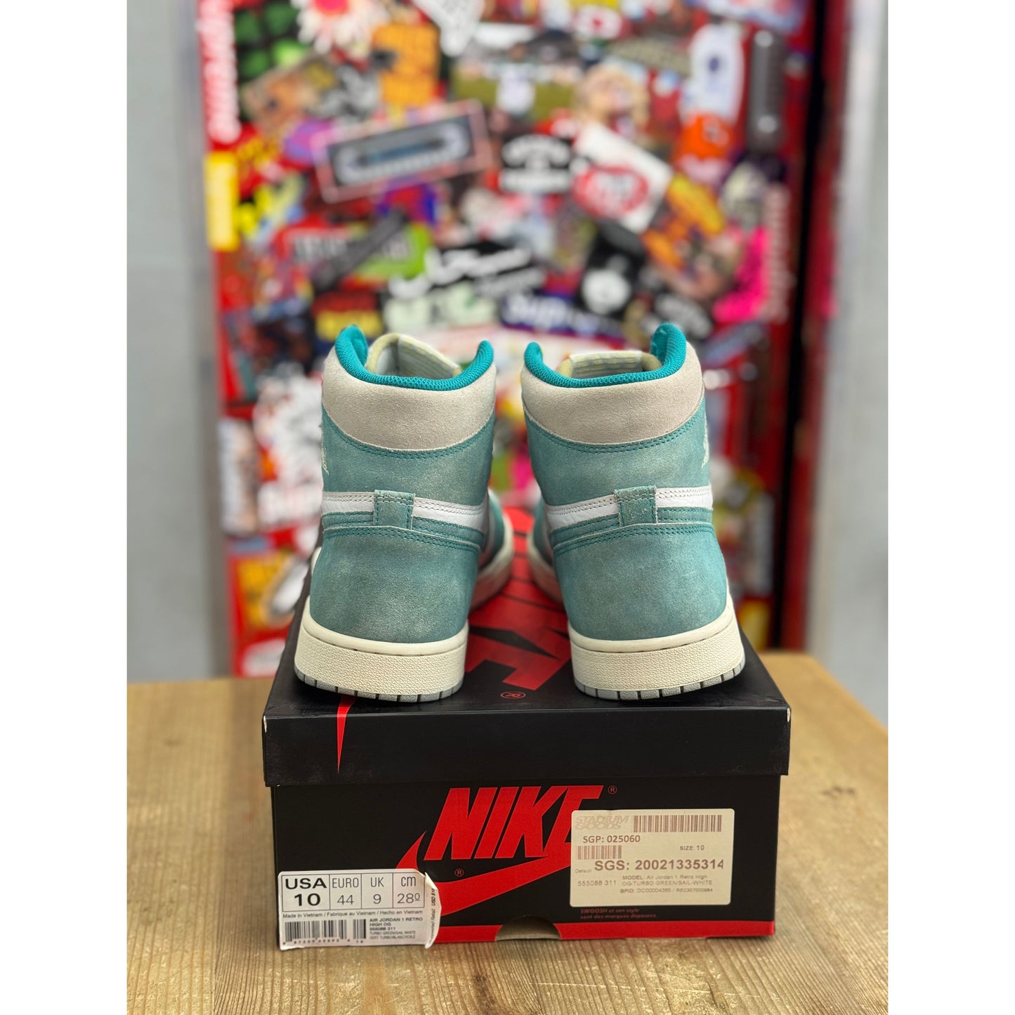 Jordan 1 Retro High Turbo Green UK 9