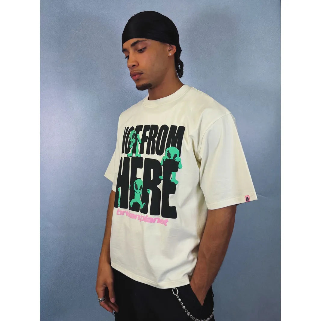 Broken Planet Not From Here T-Shirt White