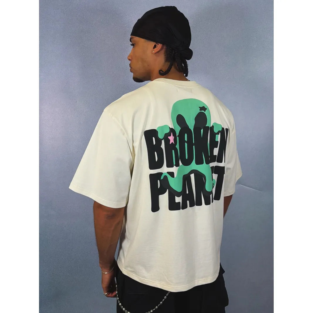 Broken Planet Not From Here T-Shirt White