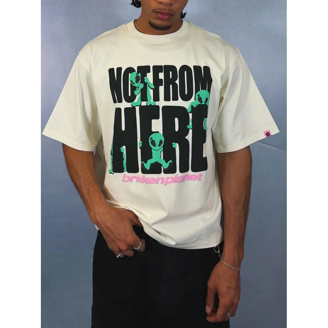 Broken Planet Not From Here T-Shirt White