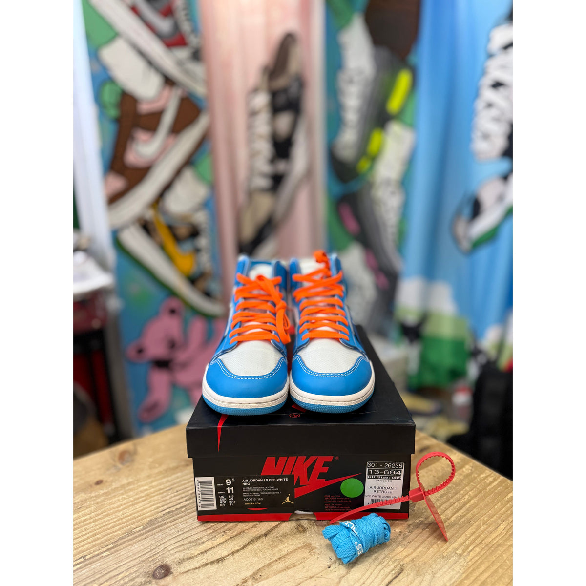Jordan 1 High Off White UNC UK8.5