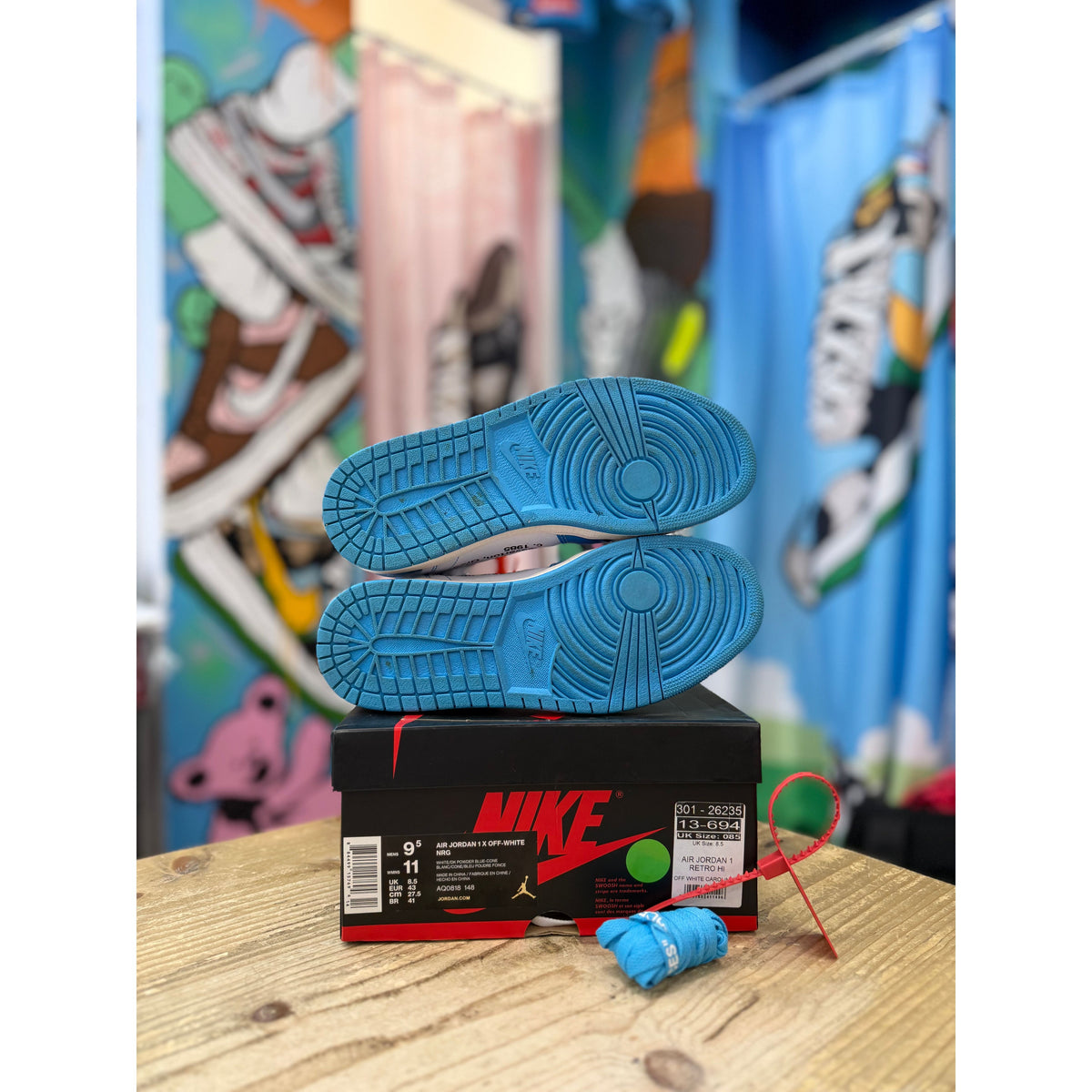 Jordan 1 High Off White UNC UK8.5