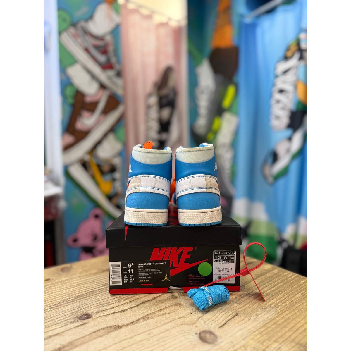 Jordan 1 High Off White UNC UK8.5