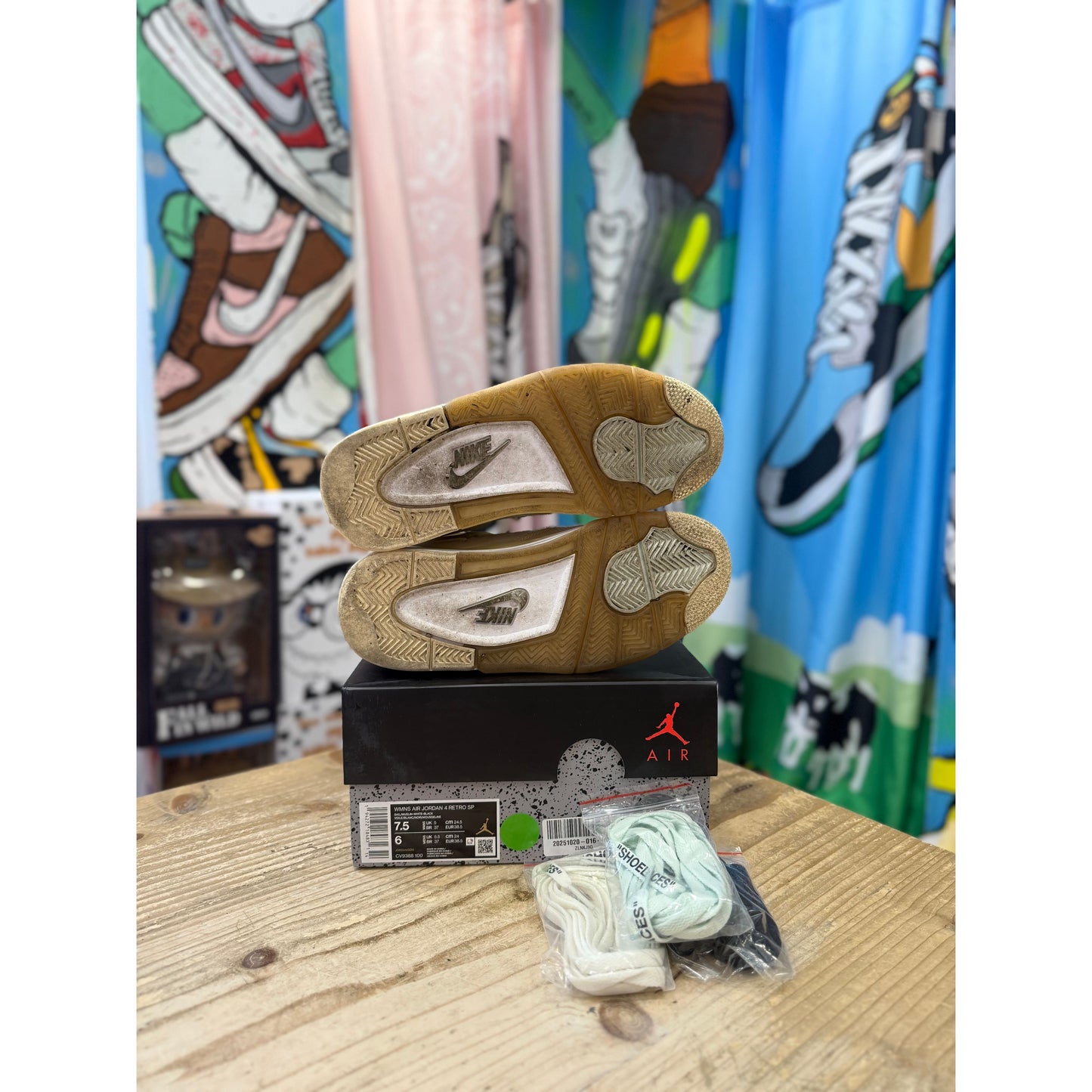 Jordan 4 Off White Sail UK 5