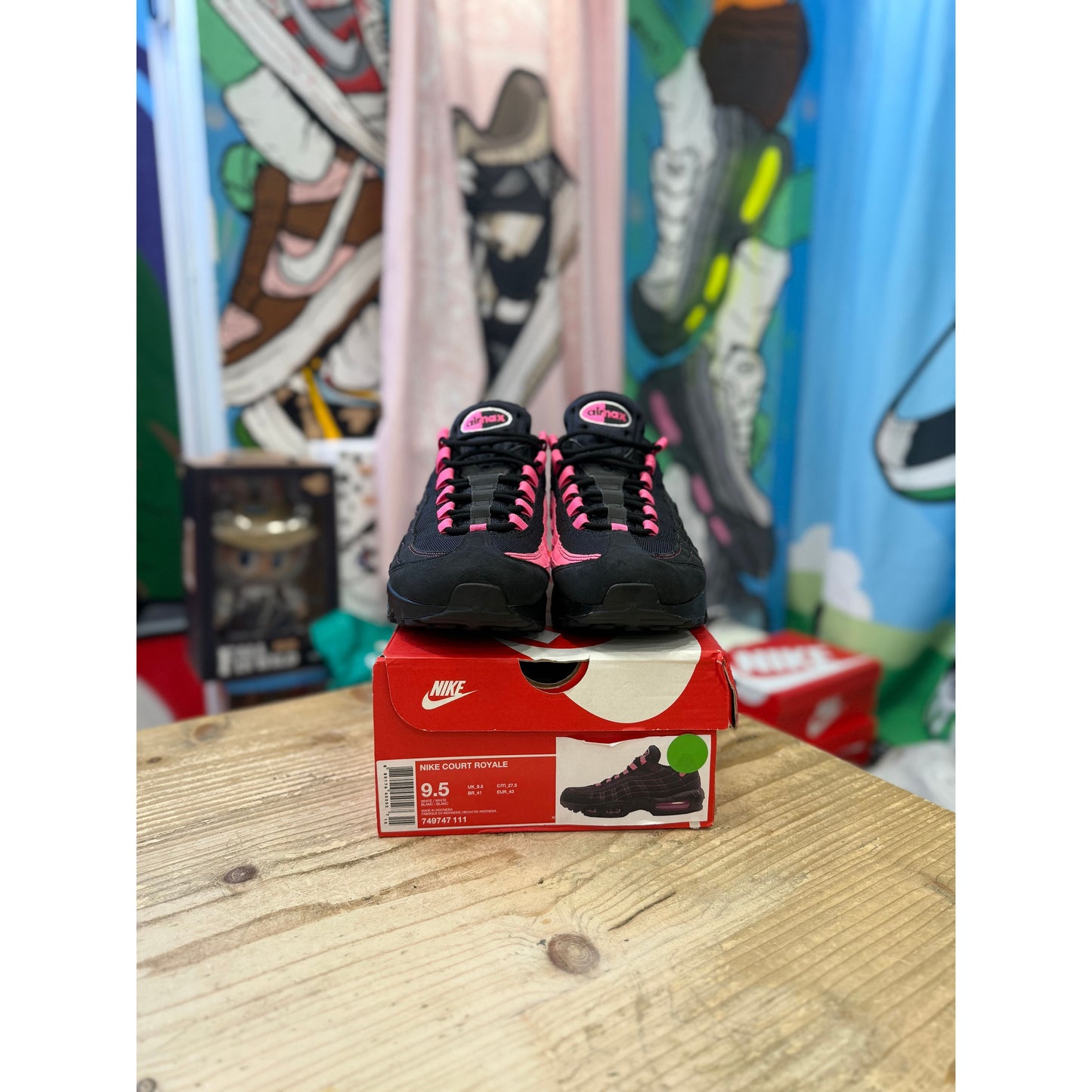 Nike Air Max 95 Black Pink Blast UK 8.5