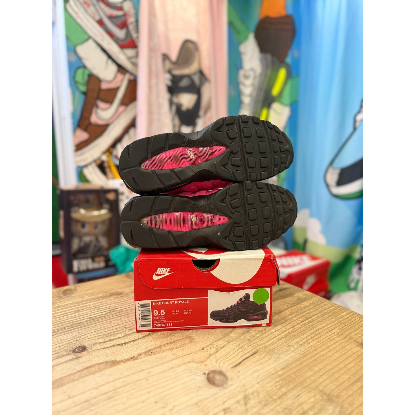 Nike Air Max 95 Black Pink Blast UK 8.5