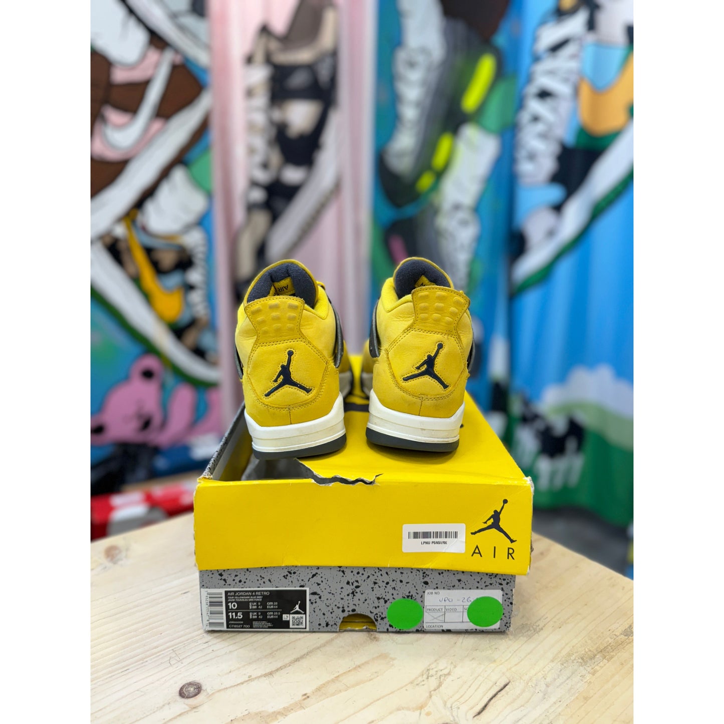 Jordan 4 Lightning Retro UK 9 by Jordan's in Shoes. Available at KershKicks for £150.00. A must-have for fans of Jordan's looking to elevate their style with this Kershkicked.