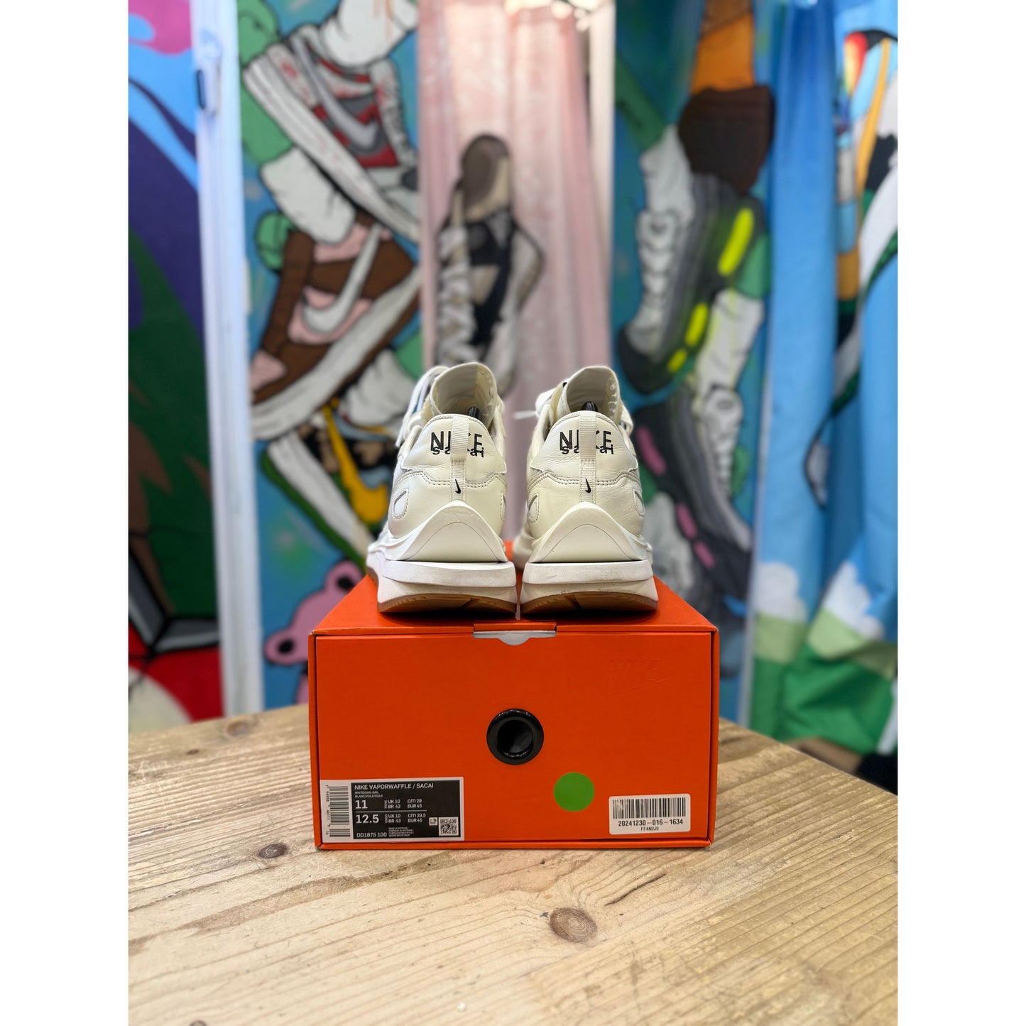 Nike Sacai Vapourwaffle Sail Gum UK 10