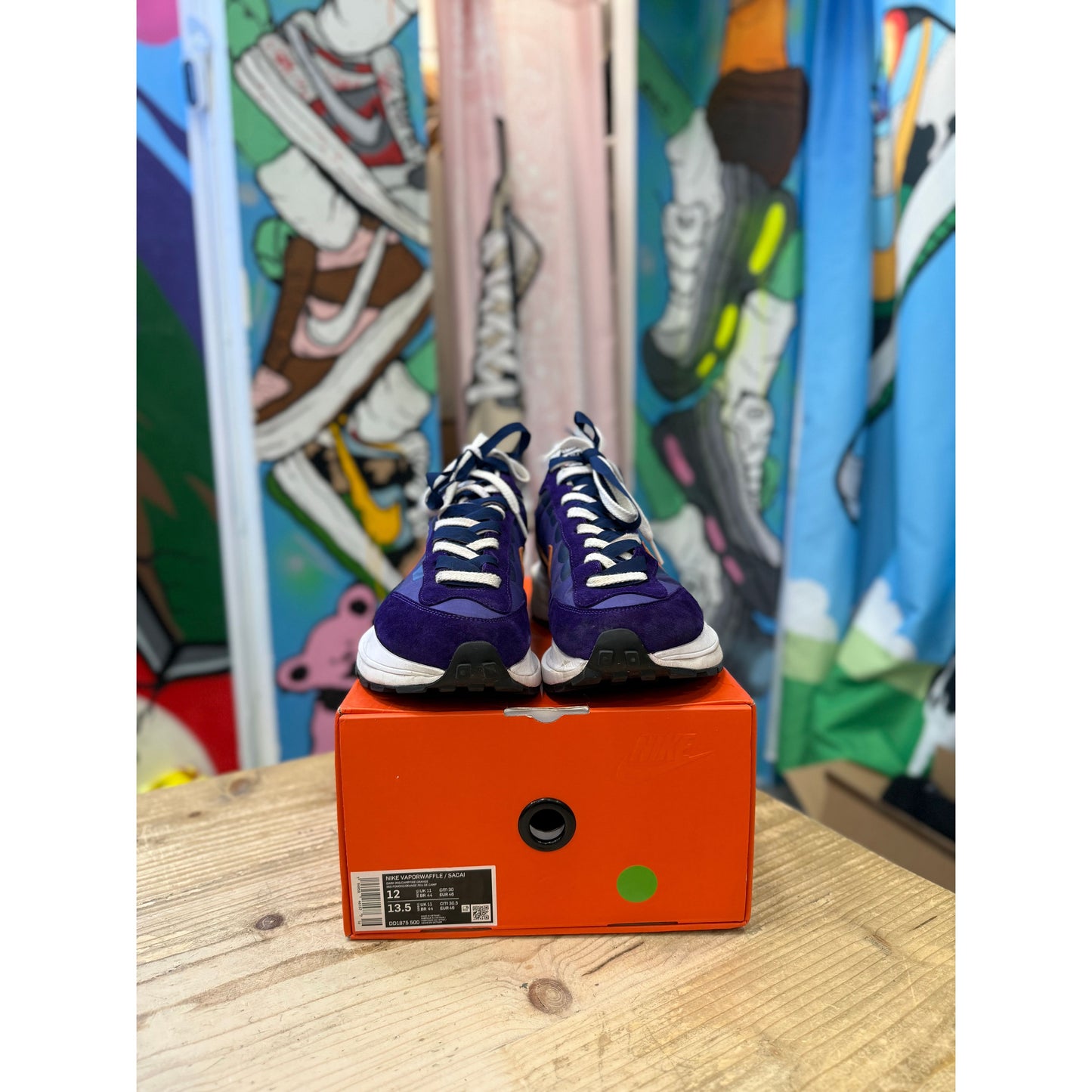 Nike Sacai Vapourwaffle Dark Iris UK 11