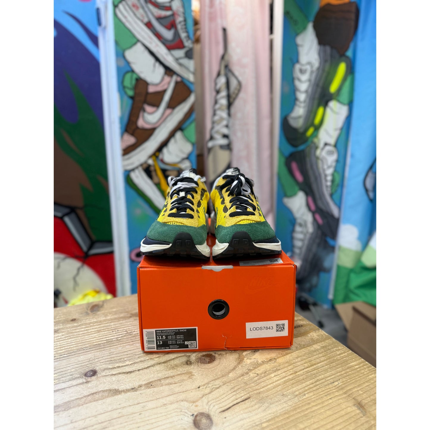 Nike Sacai Vapourwaffle Tour Yellow UK 10.5