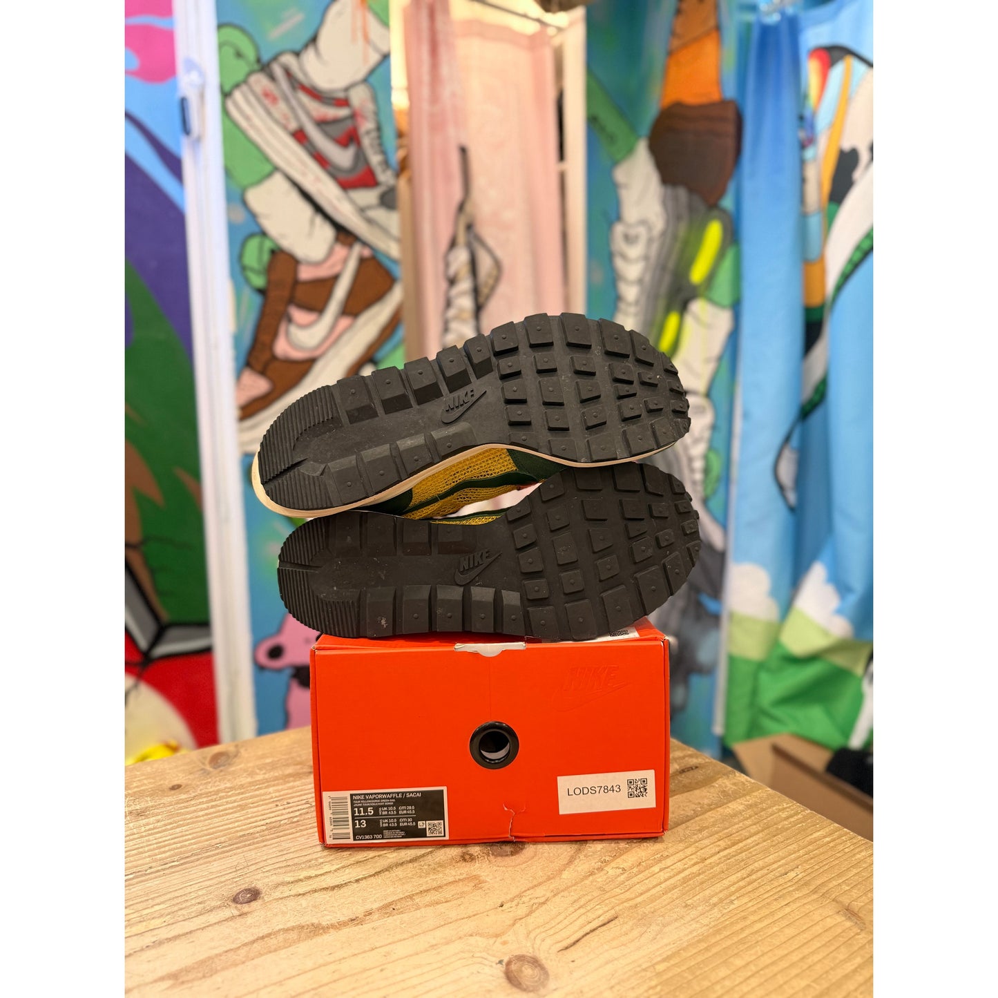 Nike Sacai Vapourwaffle Tour Yellow UK 10.5