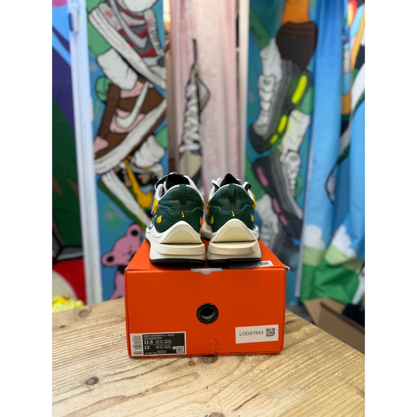 Nike Sacai Vapourwaffle Tour Yellow UK 10.5