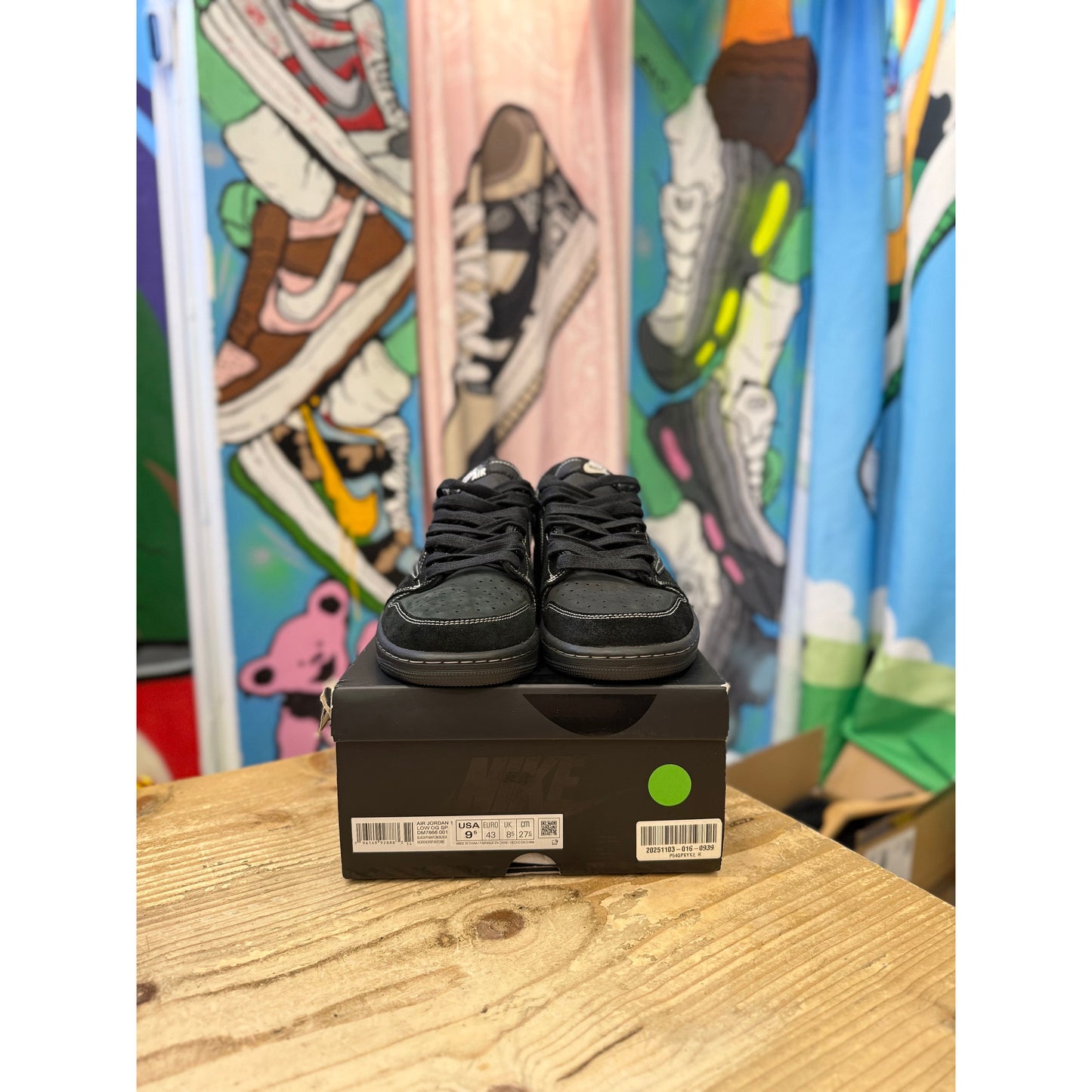 Jordan 1 Low Travis Scott Black Phantom UK 8.5