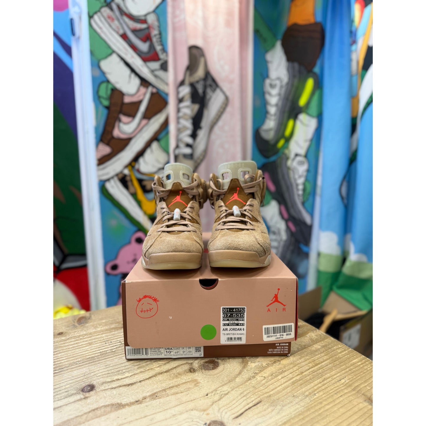 Jordan 6 Travis Scott British Khaki UK 9.5