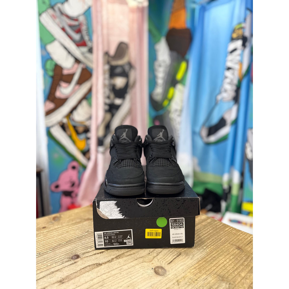 Jordan 4 Retro Black Cat 2025 UK 7.5