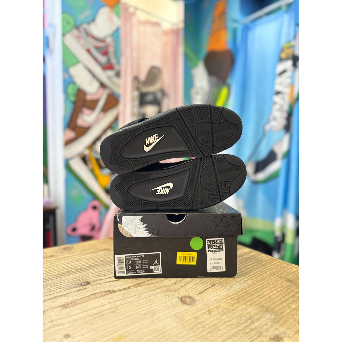 Jordan 4 Retro Black Cat 2025 UK 7.5