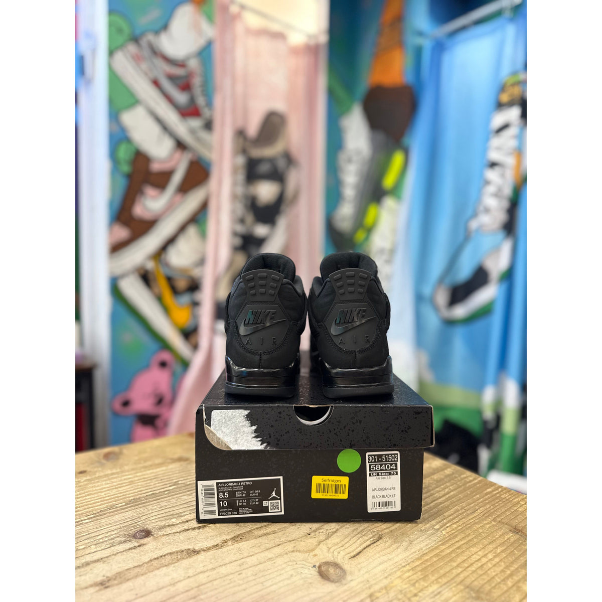 Jordan 4 Retro Black Cat 2025 UK 7.5