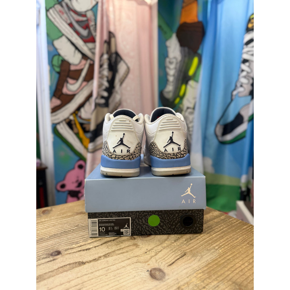 Jordan 3 Retro UNC 2020 UK 9