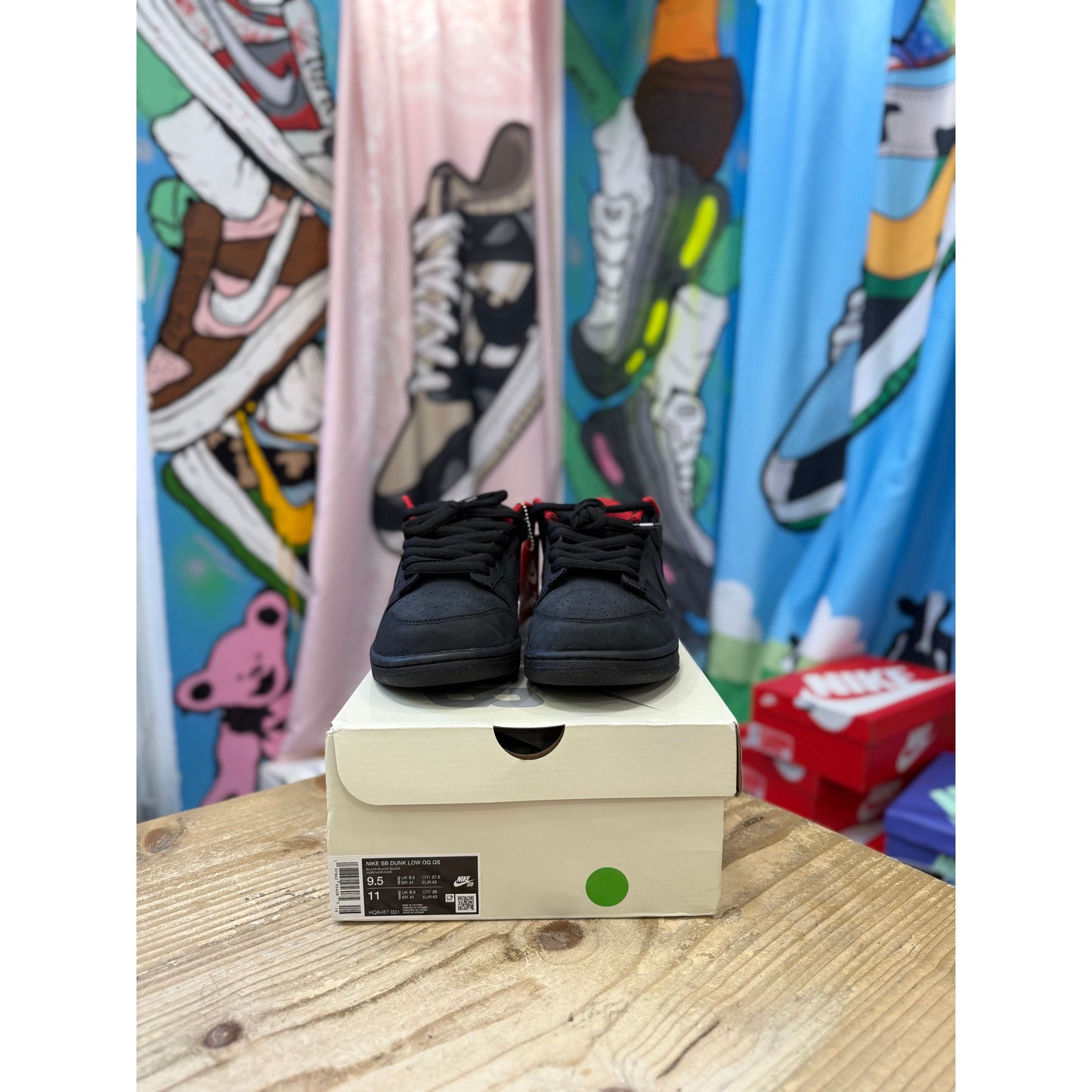 Nike SB Dunk Low Supreme 94 Black UK 8.5