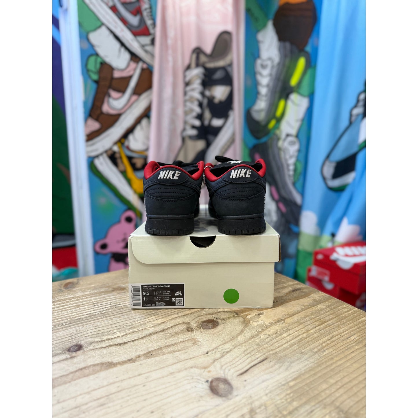 Nike SB Dunk Low Supreme 94 Black UK 8.5