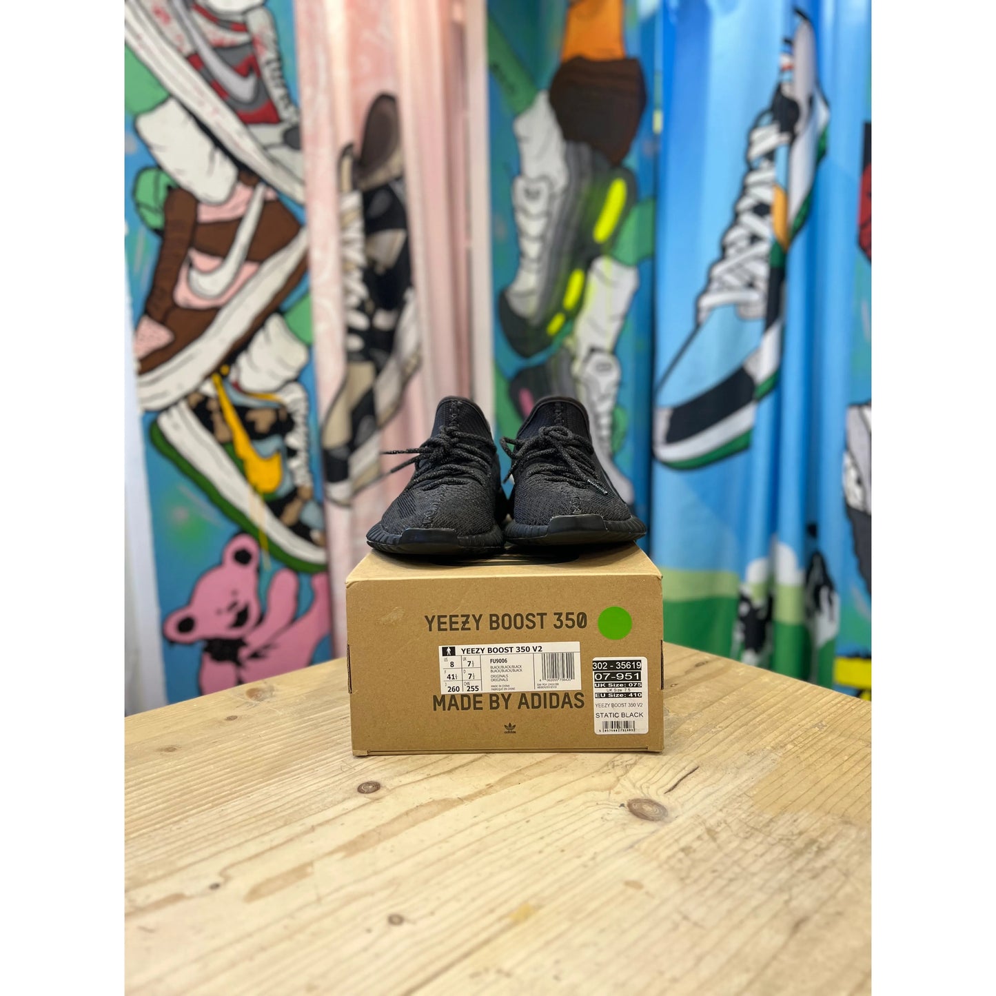 Yeezy 350 Static Black UK 7.5