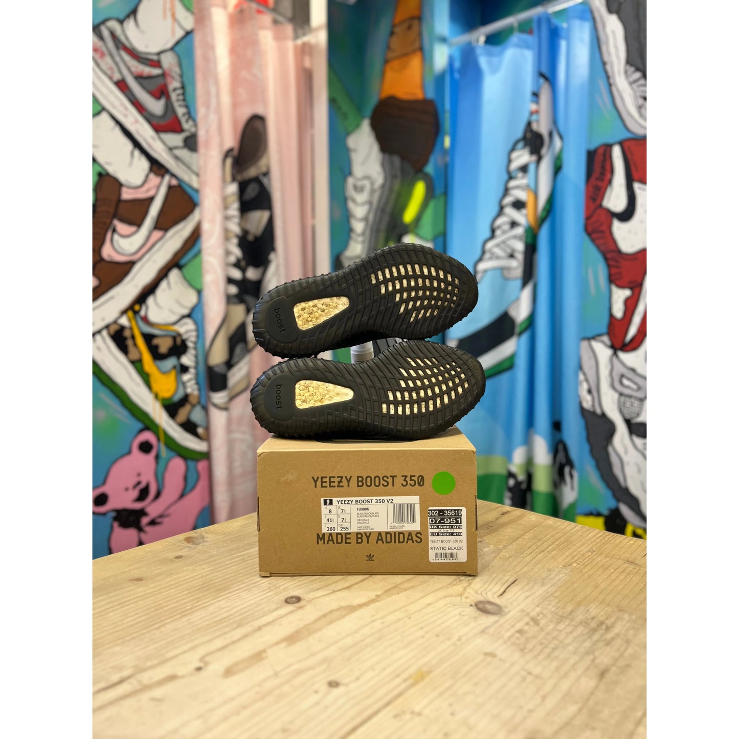 Yeezy 350 Static Black UK 7.5