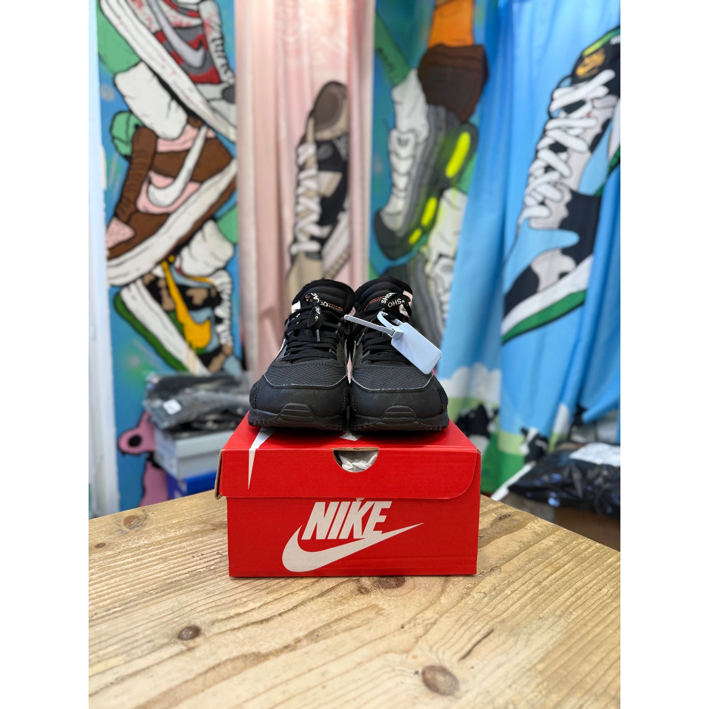 Nike Air Max 90 Off White Black UK 10