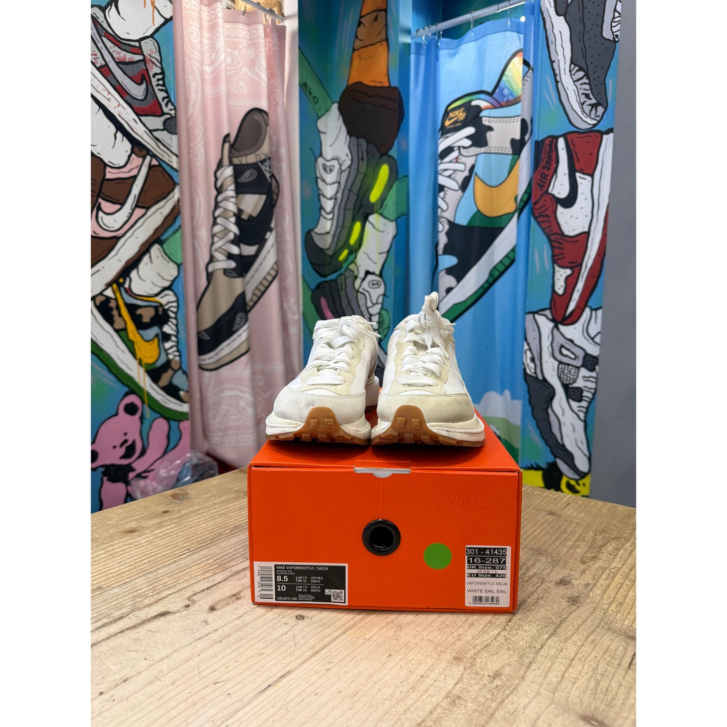 Nike Sacai VapourWaffle White Sail UK 7.5