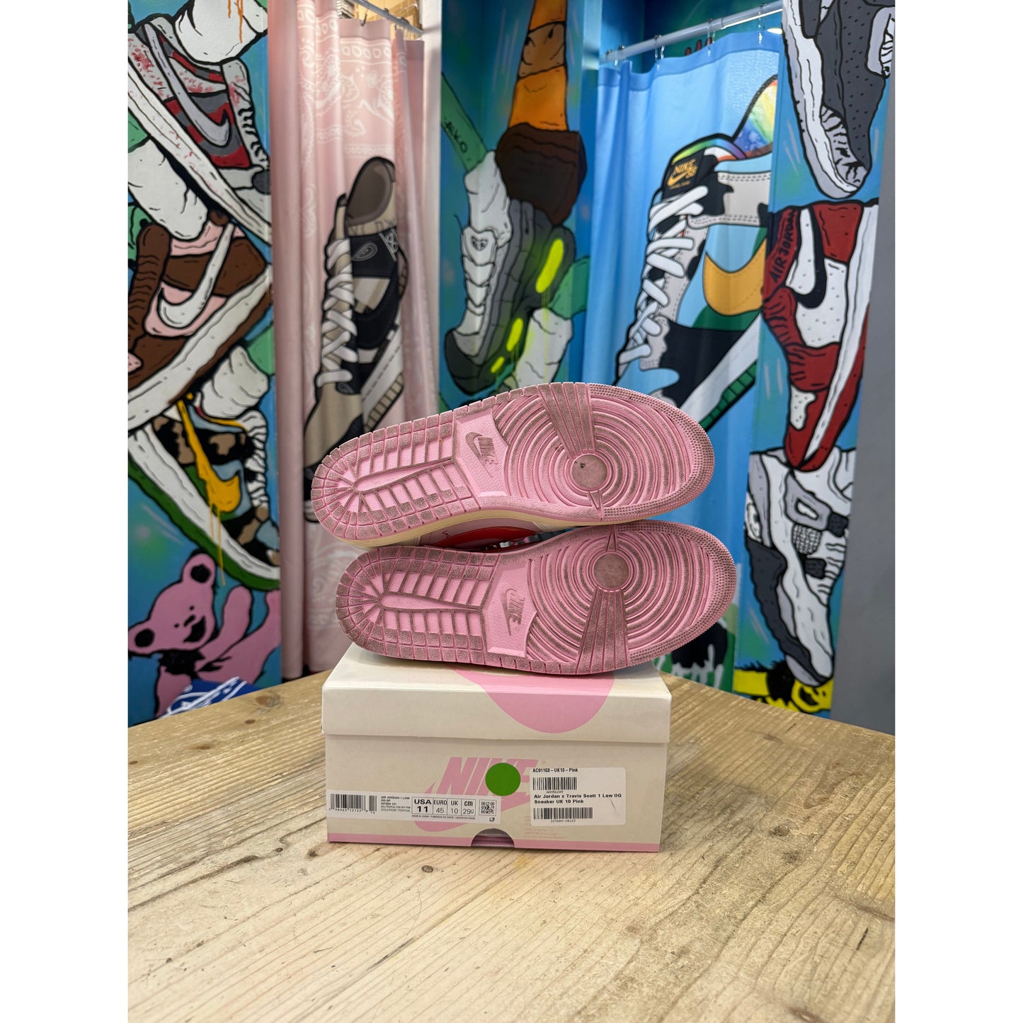 Jordan 1 Low Travis Scott Sail Tropical Pink UK10