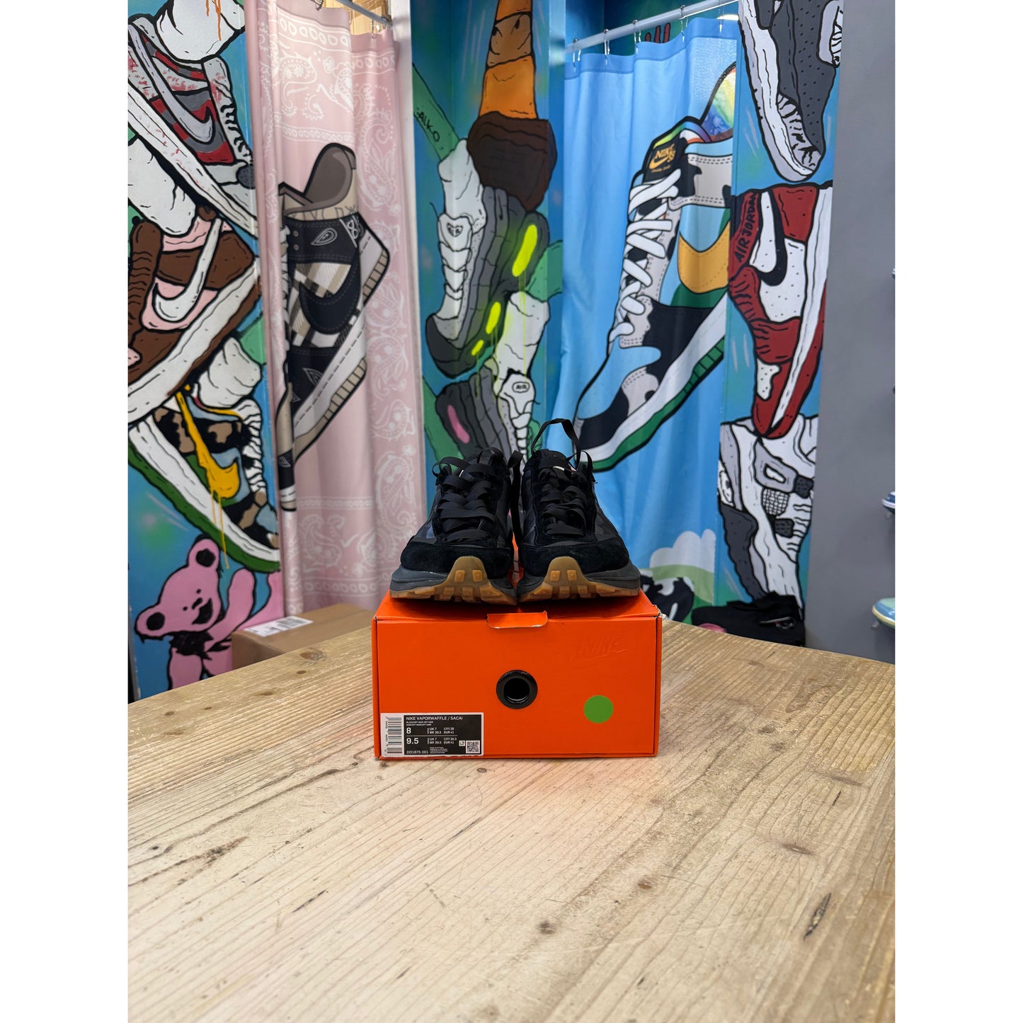 Nike Sacai Vapourwaffle Black Gum UK7