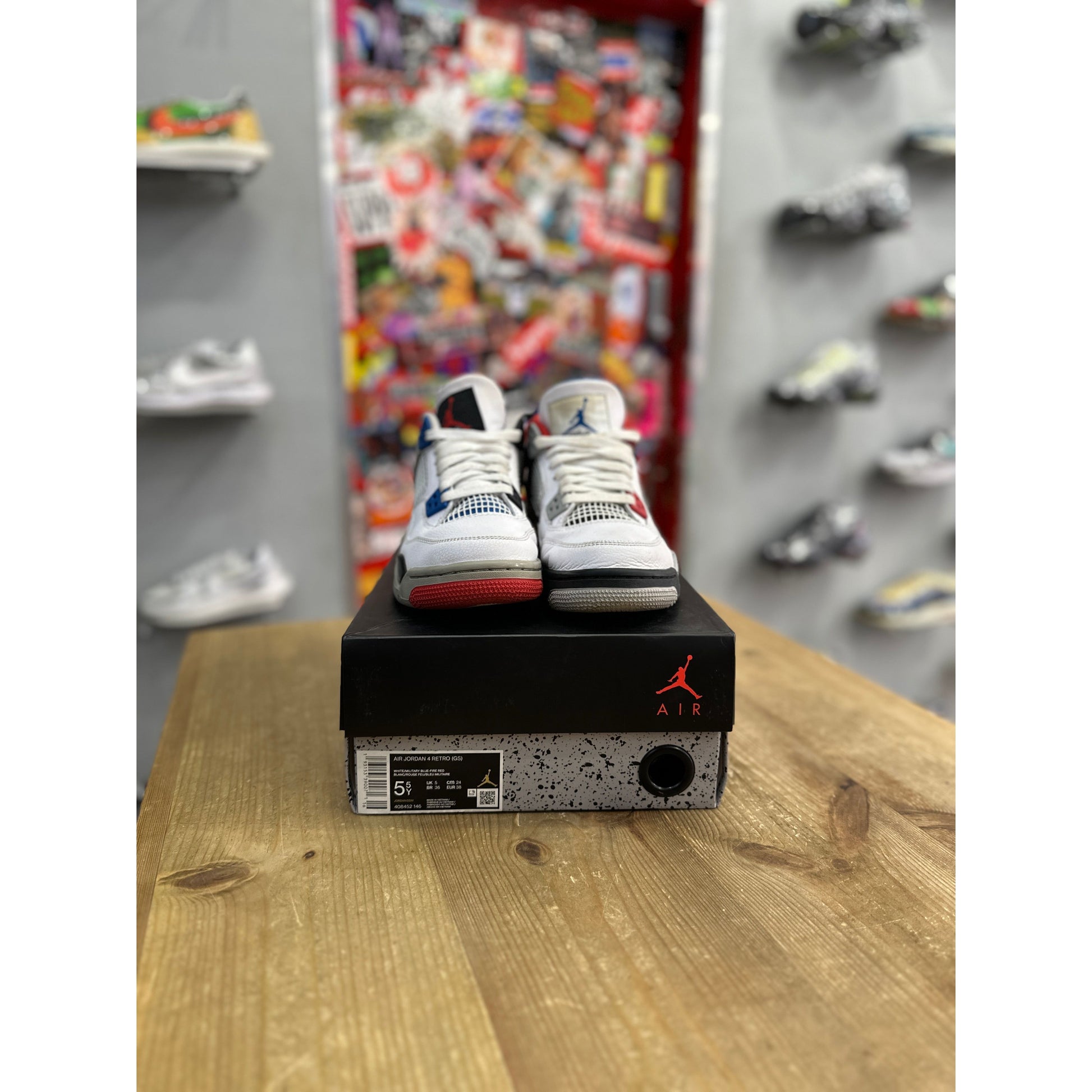 Jordan 4 Retro What The (GS) UK 5 by Jordan's in Uncategorized. Available at KershKicks for £150.00. A must-have for fans of Jordan's looking to elevate their style with this Kershkicked.