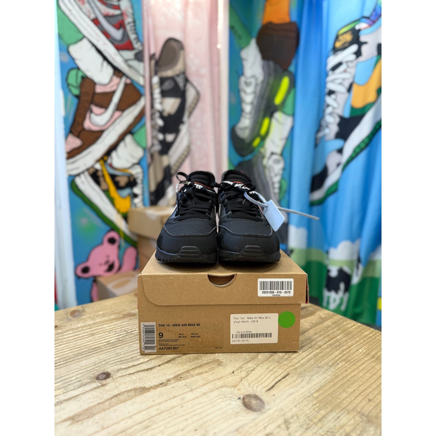 Nike Air Max 90 Off White Black UK 8.