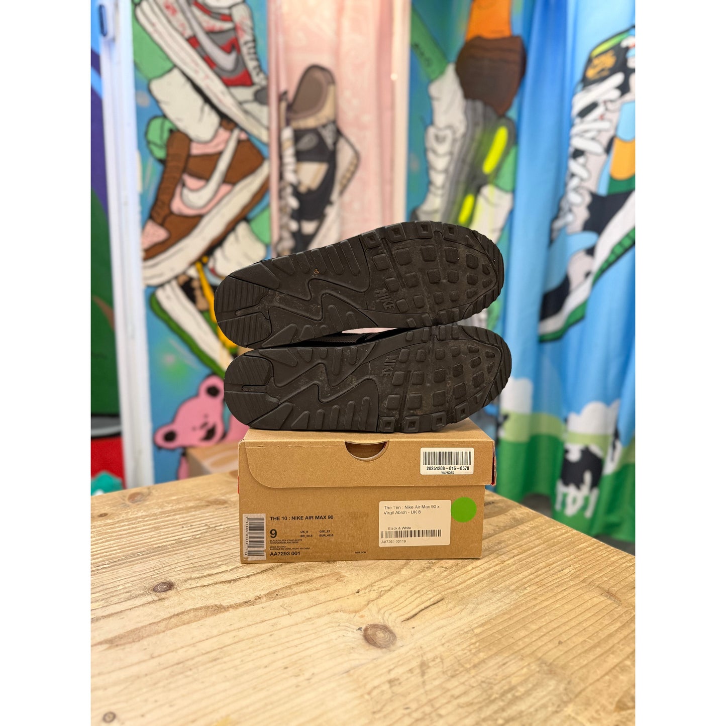 Nike Air Max 90 Off White Black UK 8.