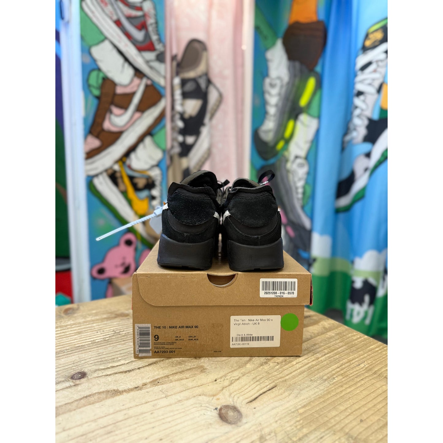 Nike Air Max 90 Off White Black UK 8.