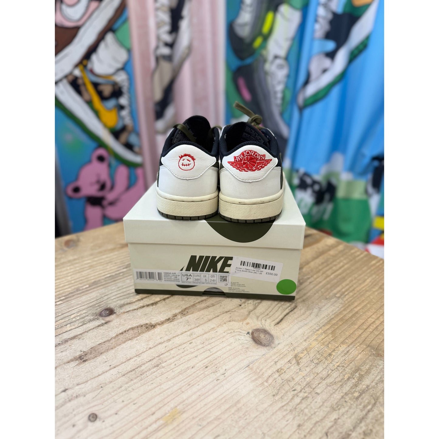 Jordan 1 Low Travis Scott Olive (W) UK5