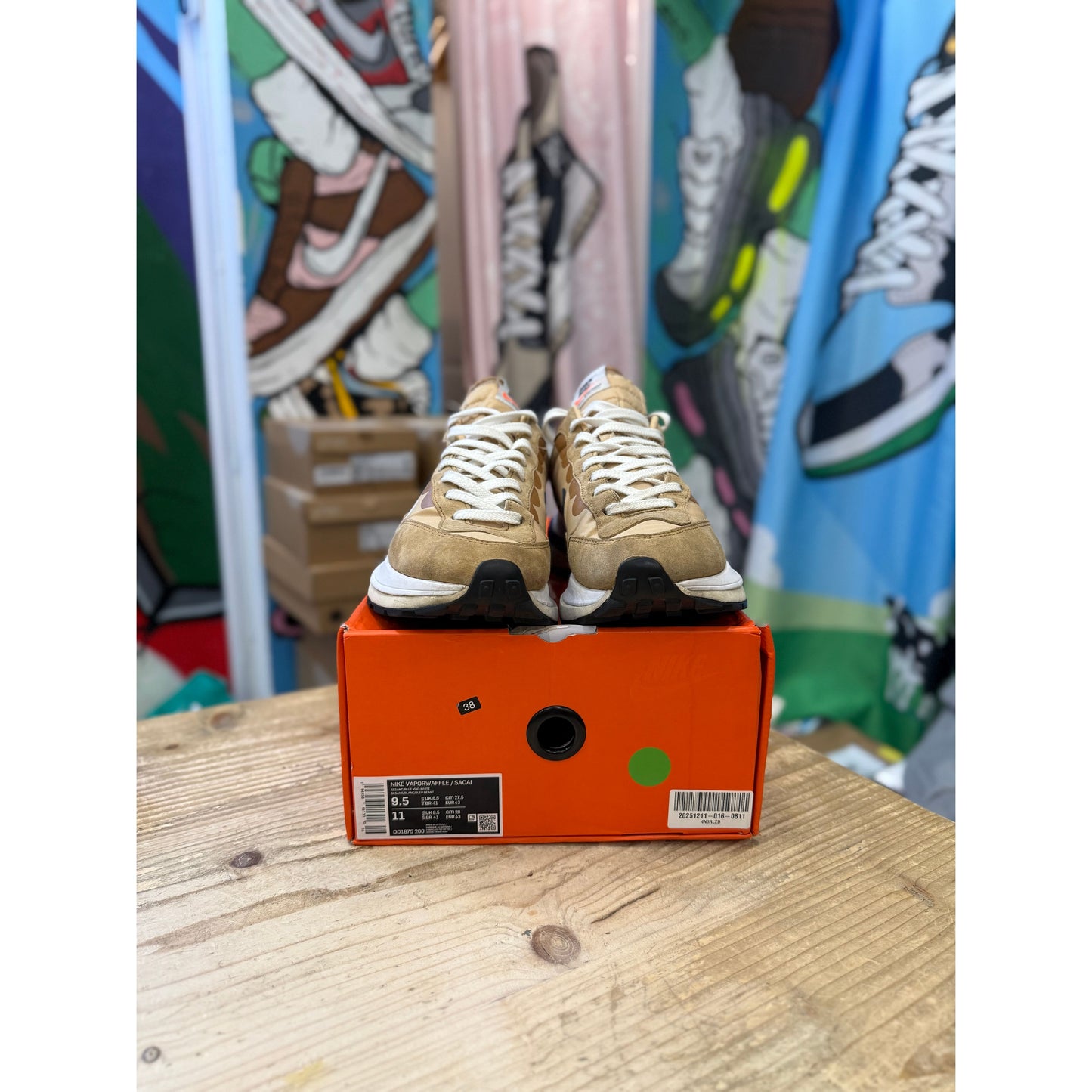 Nike Sacai Vapourwaffle Sesame UK 8.5