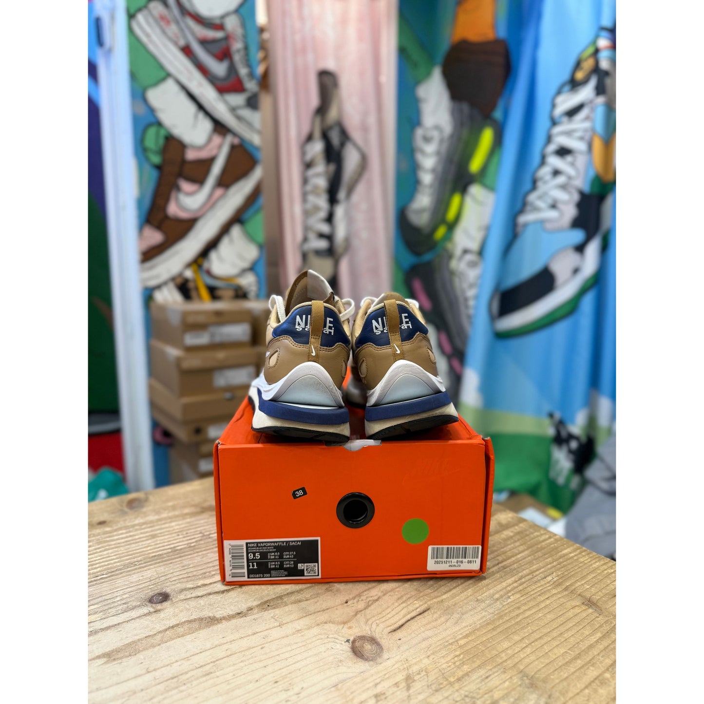 Nike Sacai Vapourwaffle Sesame UK 8.5