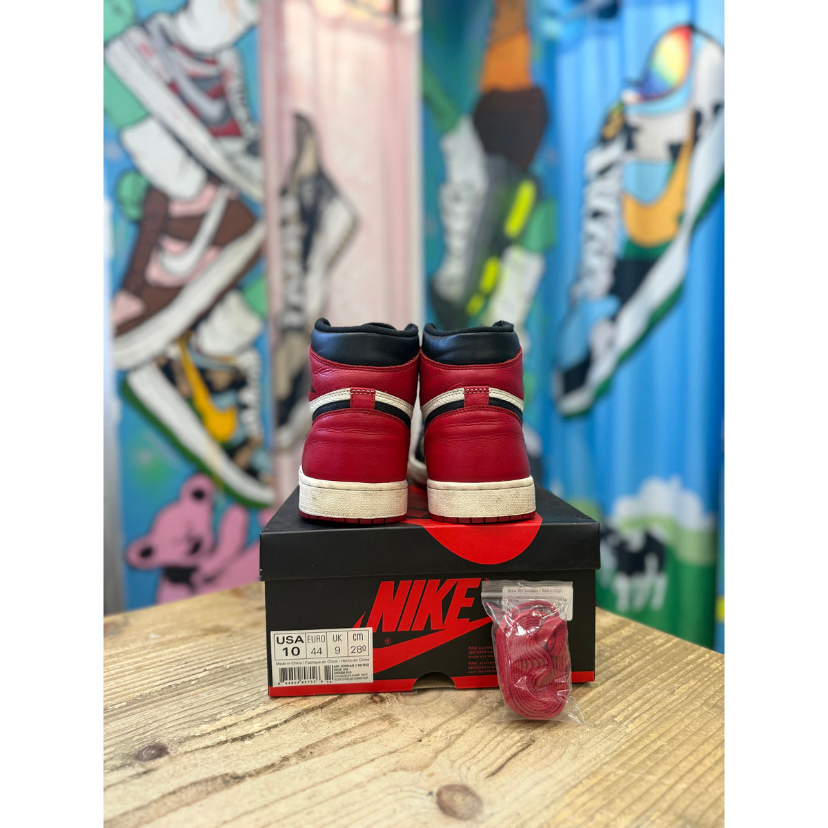 Jordan 1 High Bred Toe UK 9