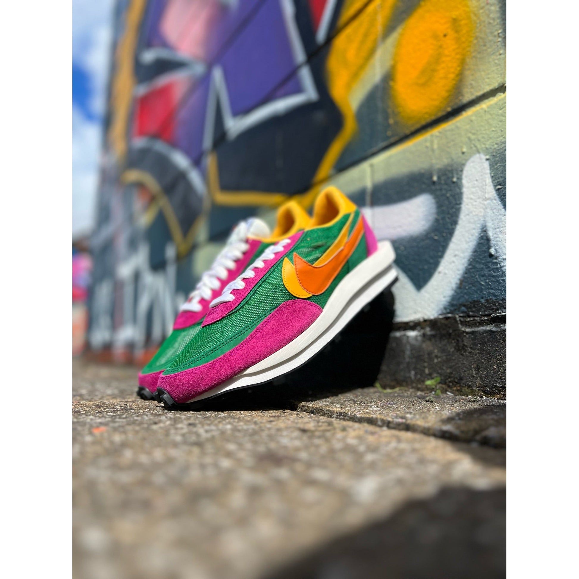 Nike LD Waffle sacai Pine Green by Nike in Shoes. Available at KershKicks for £350.00. A must-have for fans of Nike looking to elevate their style with this Shoes.