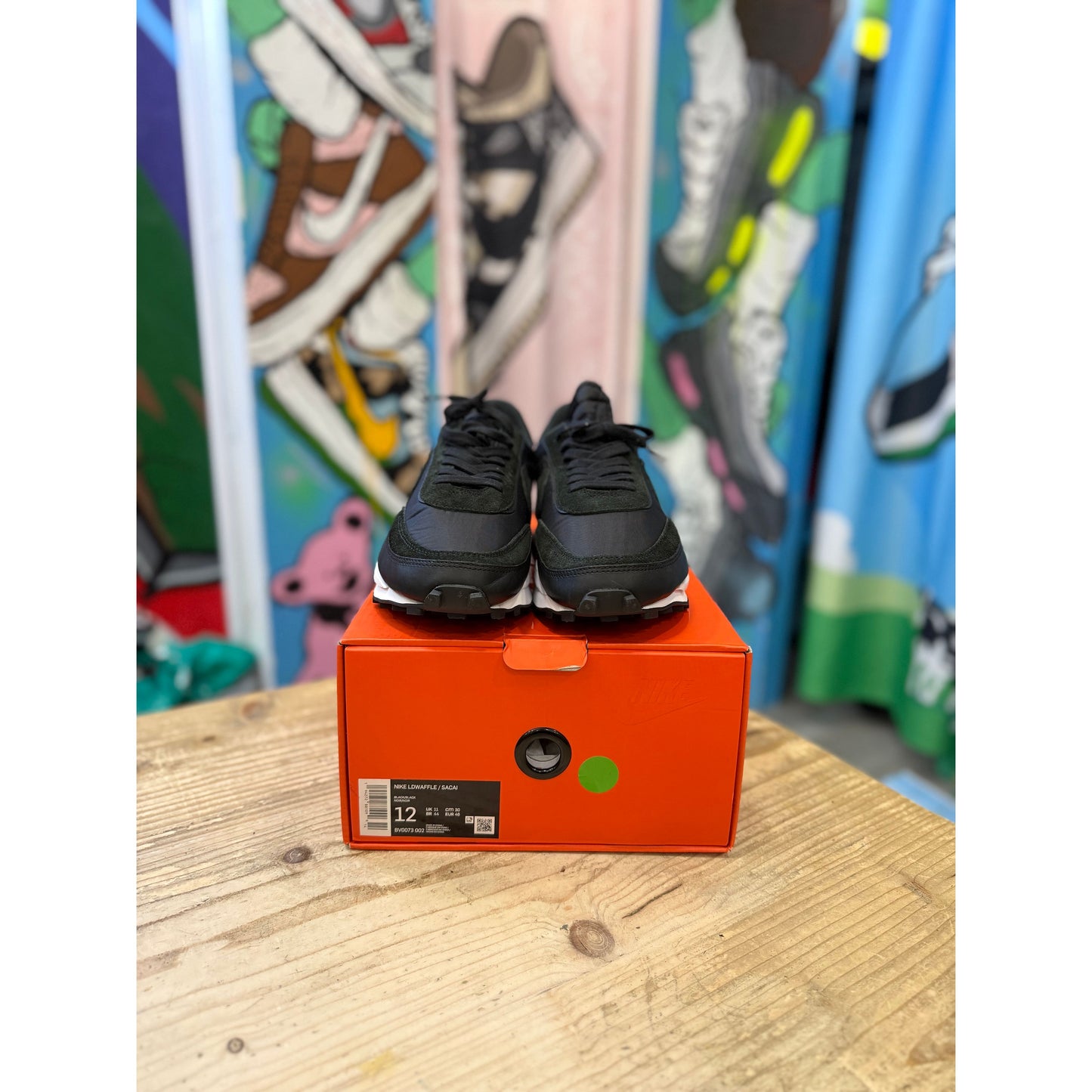 Nike Sacai LDWaffle Black Nylon UK 11