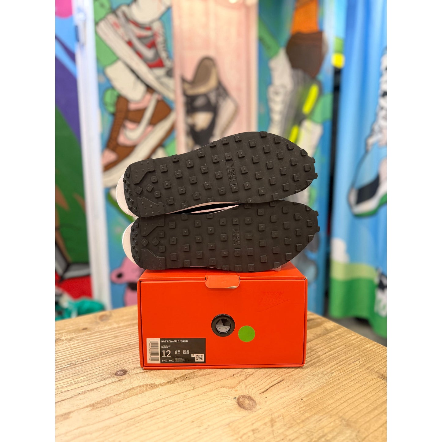 Nike Sacai LDWaffle Black Nylon UK 11